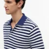 Short-Sleeve Stripe Waffled Sweater Polo Short-Sleeve Stripe Waffled Sweater Polo