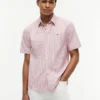 Short-Sleeve Striped Oxford Shirt