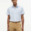 Short-Sleeve Striped Oxford Shirt