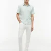 Short-Sleeve Striped Oxford Shirt