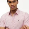 Short-Sleeve Striped Oxford Shirt