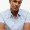 Short-Sleeve Striped Oxford Shirt