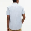Short-Sleeve Striped Oxford Shirt