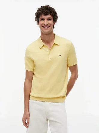 Short-Sleeve Sweater Polo