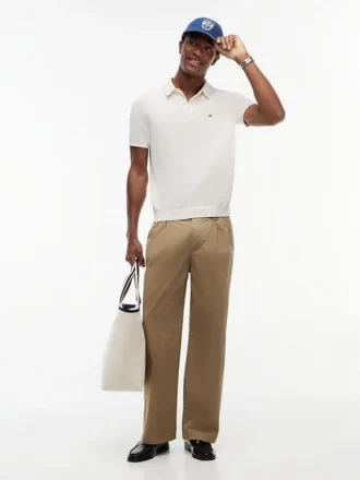 Short-Sleeve Sweater Polo