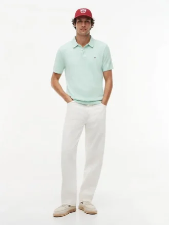Short-Sleeve Sweater Polo