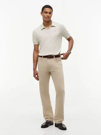 Short-Sleeve Tipped Sweater Polo