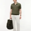 Short-Sleeve Tipped Sweater Polo