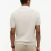 Short-Sleeve Tipped Sweater Polo