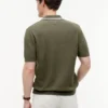 Short-Sleeve Tipped Sweater Polo