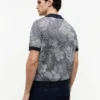 Short-Sleeve Tropical Print Sweater Polo