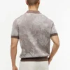 Short-Sleeve Tropical Print Sweater Polo