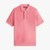 Short-Sleeve Waffled Sweater Polo