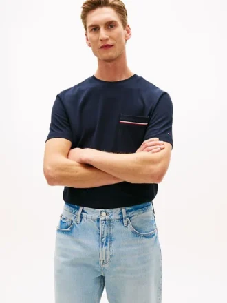 Signature Stripe Pocket Pique T-Shirt