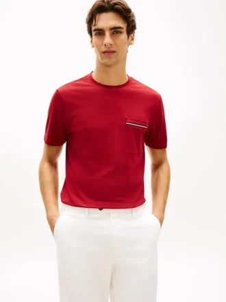 Signature Stripe Pocket Pique T-Shirt