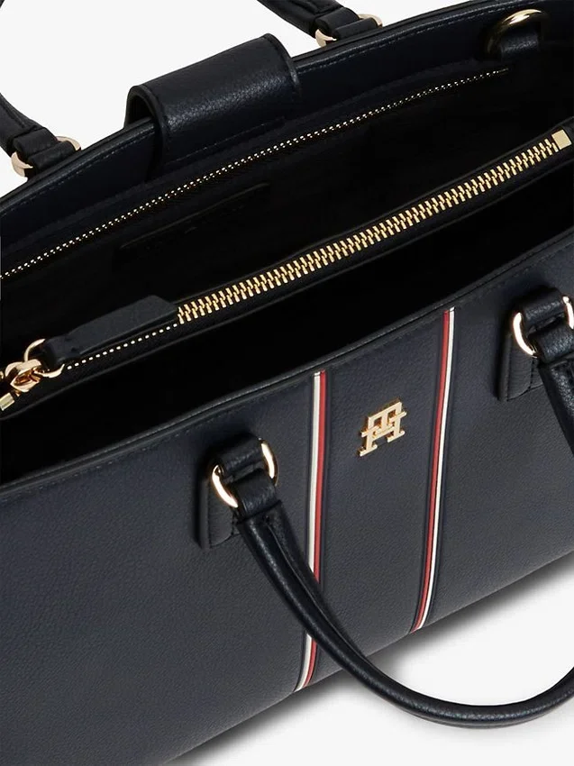 Signature Stripe Satchel Bag Signature Stripe Satchel Bag