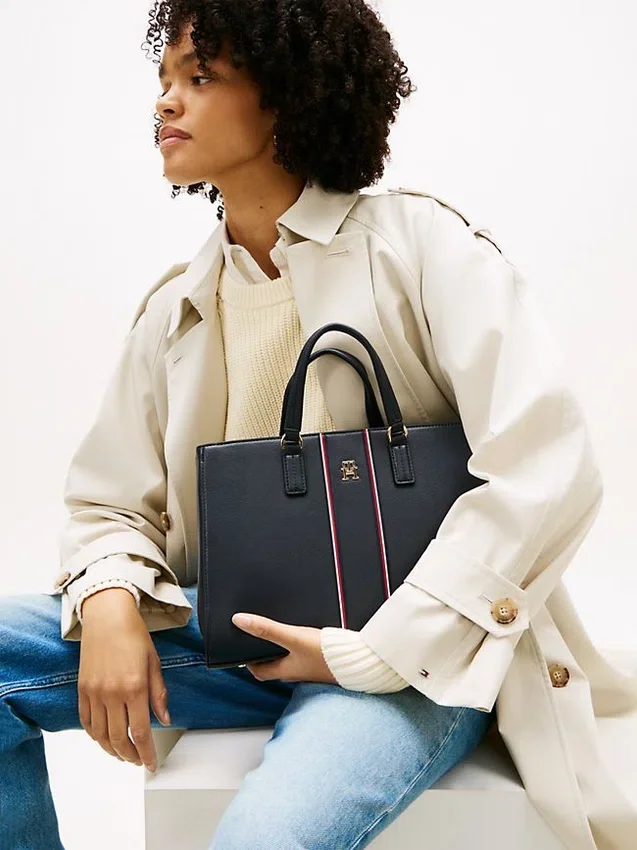 Signature Stripe Satchel Bag Signature Stripe Satchel Bag