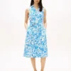 Sleeveless Belted Linen-Blend Shirtdress Sleeveless Belted Linen-Blend Shirtdress