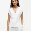 Sleeveless Linen-Blend Wrap Top Sleeveless Linen-Blend Wrap Top