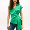 Sleeveless Linen Wrap Top Sleeveless Linen Wrap Top