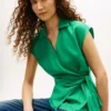 Sleeveless Linen Wrap Top Sleeveless Linen Wrap Top