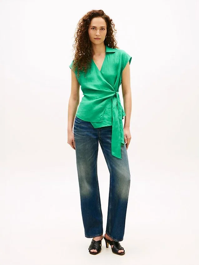 Sleeveless Linen Wrap Top Sleeveless Linen Wrap Top