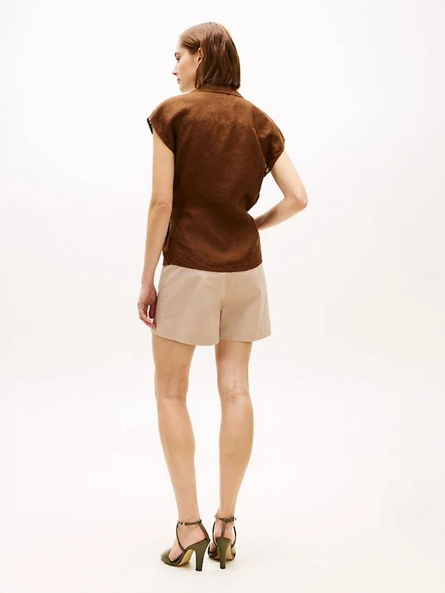 Sleeveless Linen Wrap Top Sleeveless Linen Wrap Top