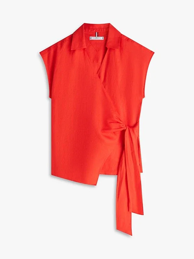 Sleeveless Linen Wrap Top Sleeveless Linen Wrap Top