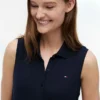 Sleeveless Pique Midi Polo Dress