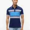 Slim Fit Block Stripe Stretch Pique Polo