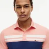 Slim Fit Block Stripe Stretch Pique Polo