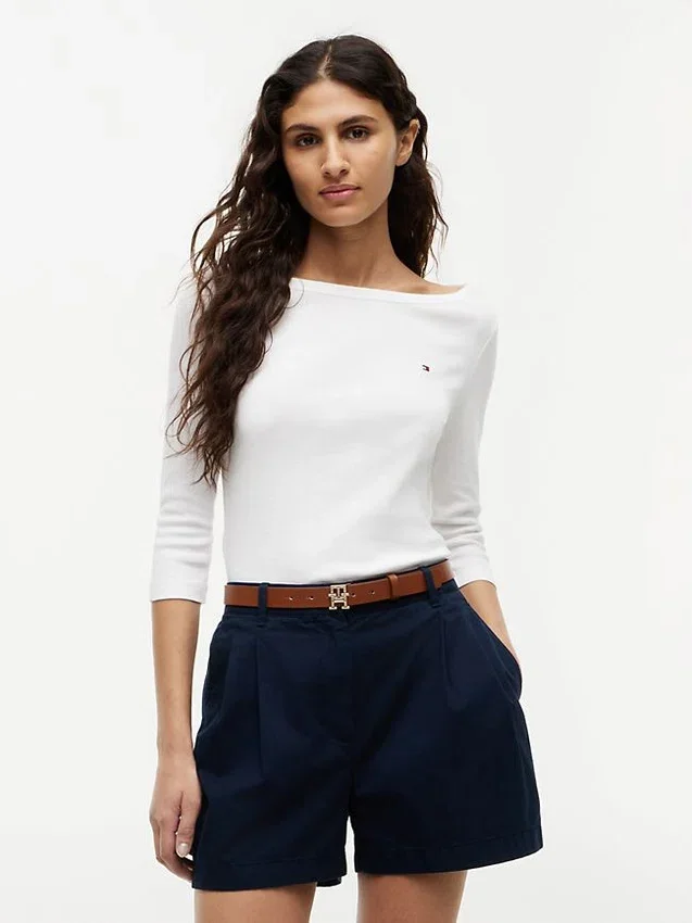 Slim Fit Boatneck T-Shirt Slim Fit Boatneck T-Shirt