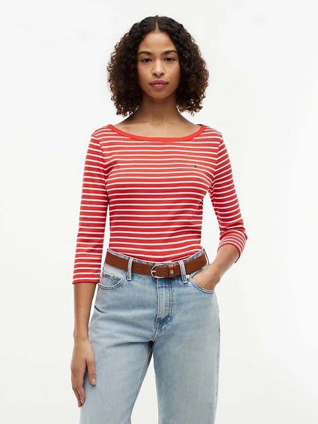 Slim Fit Boatneck T-Shirt Slim Fit Boatneck T-Shirt