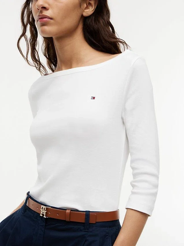 Slim Fit Boatneck T-Shirt Slim Fit Boatneck T-Shirt