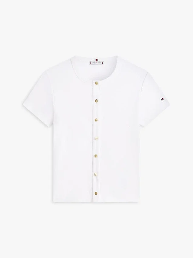 Slim Fit Button-Up T-Shirt Slim Fit Button-Up T-Shirt