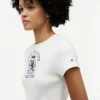 Slim Fit Garment-Dyed Crest Logo T-Shirt Slim Fit Garment-Dyed Crest Logo T-Shirt