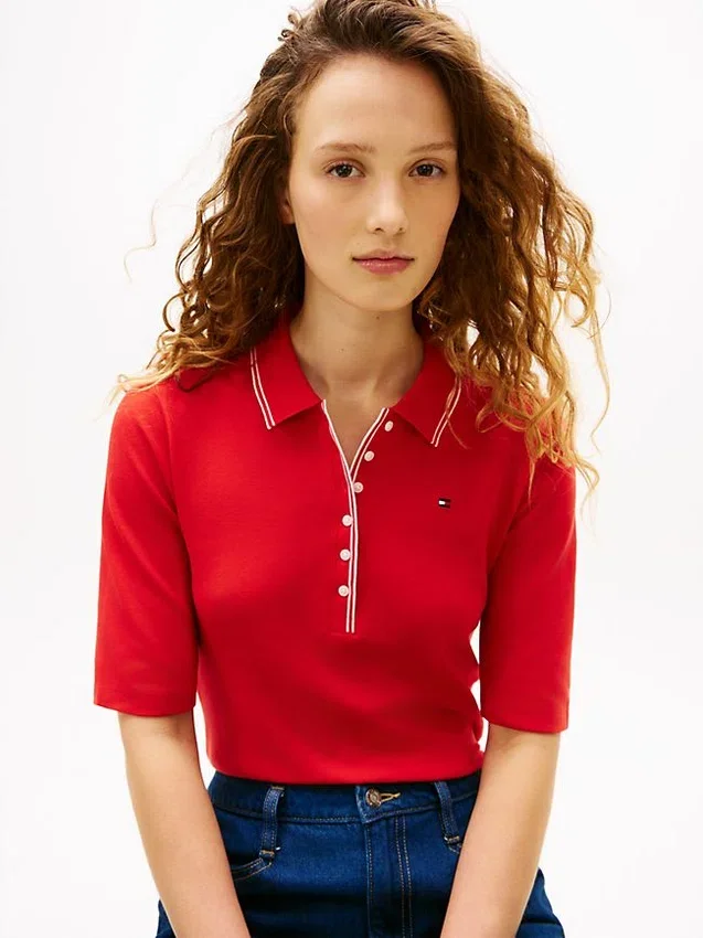 Slim Fit Half-Sleeve Tipped Polo Slim Fit Half-Sleeve Tipped Polo