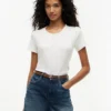 Slim Fit Pointelle Crewneck T-Shirt Slim Fit Pointelle Crewneck T-Shirt
