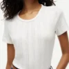 Slim Fit Pointelle Crewneck T-Shirt Slim Fit Pointelle Crewneck T-Shirt