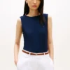 Slim Fit Rib-Knit Boatneck Tank Top Slim Fit Rib-Knit Boatneck Tank Top