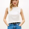 Slim Fit Rib-Knit Boatneck Tank Top Slim Fit Rib-Knit Boatneck Tank Top