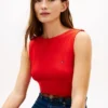 Slim Fit Rib-Knit Boatneck Tank Top Slim Fit Rib-Knit Boatneck Tank Top
