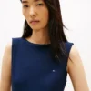 Slim Fit Rib-Knit Boatneck Tank Top Slim Fit Rib-Knit Boatneck Tank Top