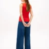 Slim Fit Rib-Knit Boatneck Tank Top Slim Fit Rib-Knit Boatneck Tank Top