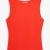 Slim Fit Rib-Knit Boatneck Tank Top Slim Fit Rib-Knit Boatneck Tank Top