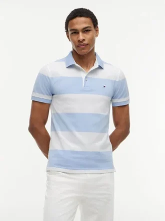 Slim Fit Rugby Stripe Polo
