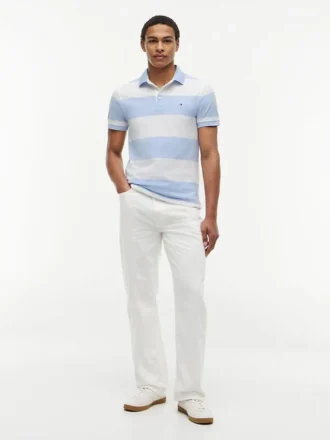 Slim Fit Rugby Stripe Polo
