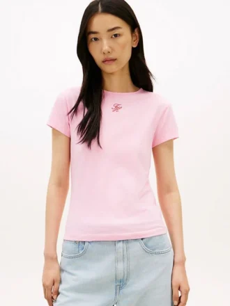 Slim Fit Script Monogram T-Shirt
