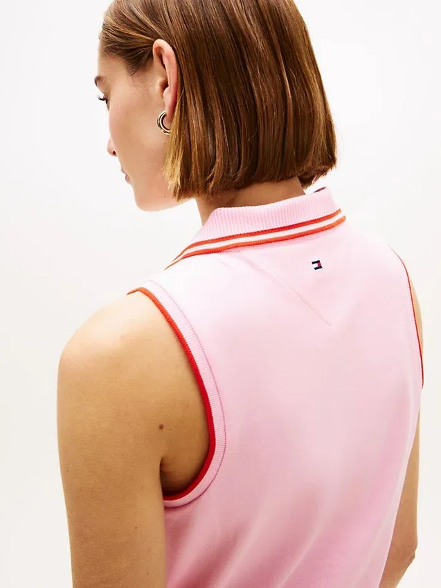 Slim Fit Sleeveless Script Monogram Polo Slim Fit Sleeveless Script Monogram Polo