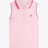 Slim Fit Sleeveless Script Monogram Polo Slim Fit Sleeveless Script Monogram Polo